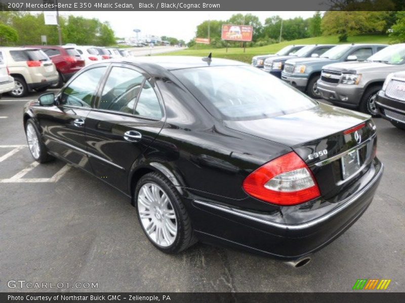 Black / Black/Cognac Brown 2007 Mercedes-Benz E 350 4Matic Sedan