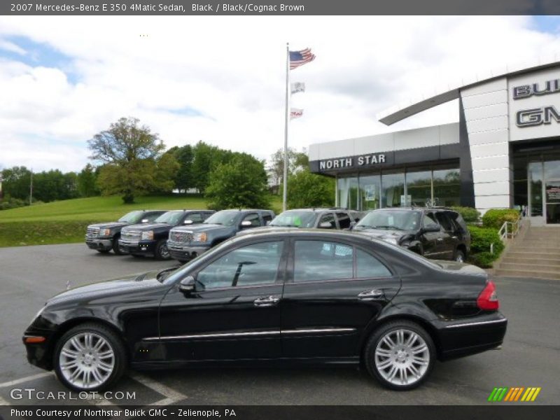 Black / Black/Cognac Brown 2007 Mercedes-Benz E 350 4Matic Sedan