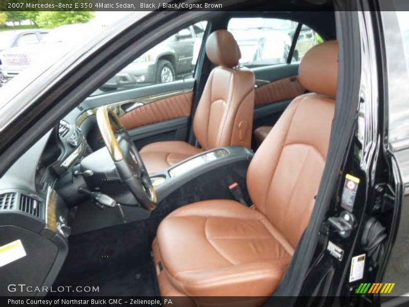 Black / Black/Cognac Brown 2007 Mercedes-Benz E 350 4Matic Sedan