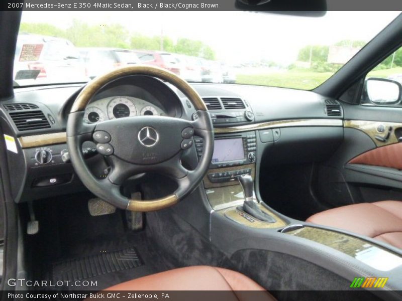 Black / Black/Cognac Brown 2007 Mercedes-Benz E 350 4Matic Sedan
