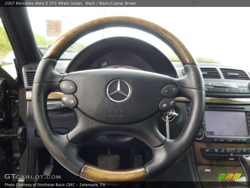 Black / Black/Cognac Brown 2007 Mercedes-Benz E 350 4Matic Sedan