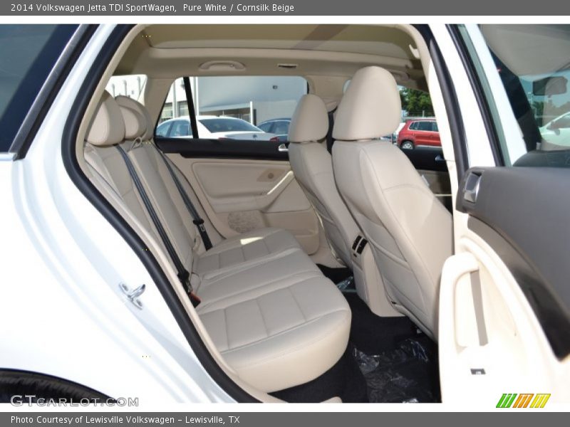 Pure White / Cornsilk Beige 2014 Volkswagen Jetta TDI SportWagen