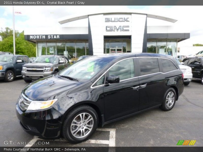 Crystal Black Pearl / Gray 2011 Honda Odyssey EX-L