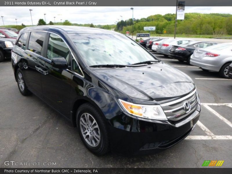 Crystal Black Pearl / Gray 2011 Honda Odyssey EX-L