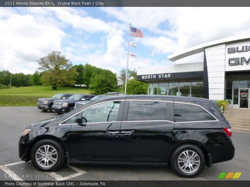 Crystal Black Pearl / Gray 2011 Honda Odyssey EX-L