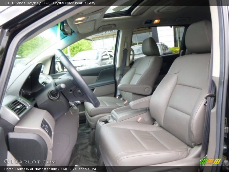 Crystal Black Pearl / Gray 2011 Honda Odyssey EX-L