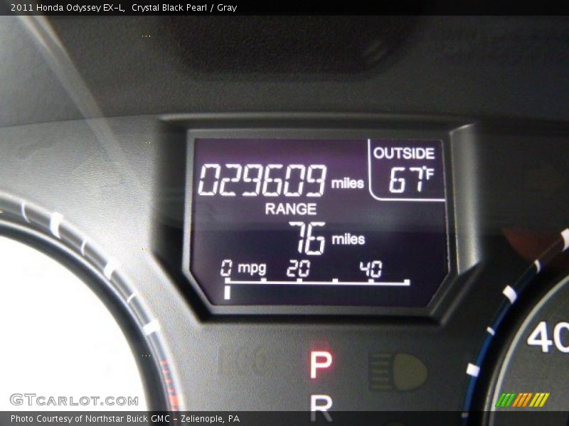 Crystal Black Pearl / Gray 2011 Honda Odyssey EX-L