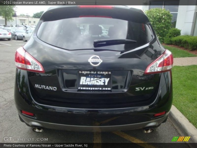 Super Black / Black 2011 Nissan Murano LE AWD