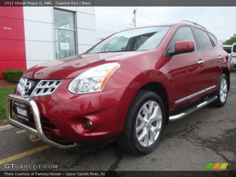 Cayenne Red / Black 2012 Nissan Rogue SL AWD