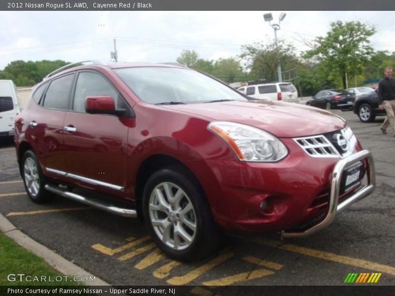Cayenne Red / Black 2012 Nissan Rogue SL AWD