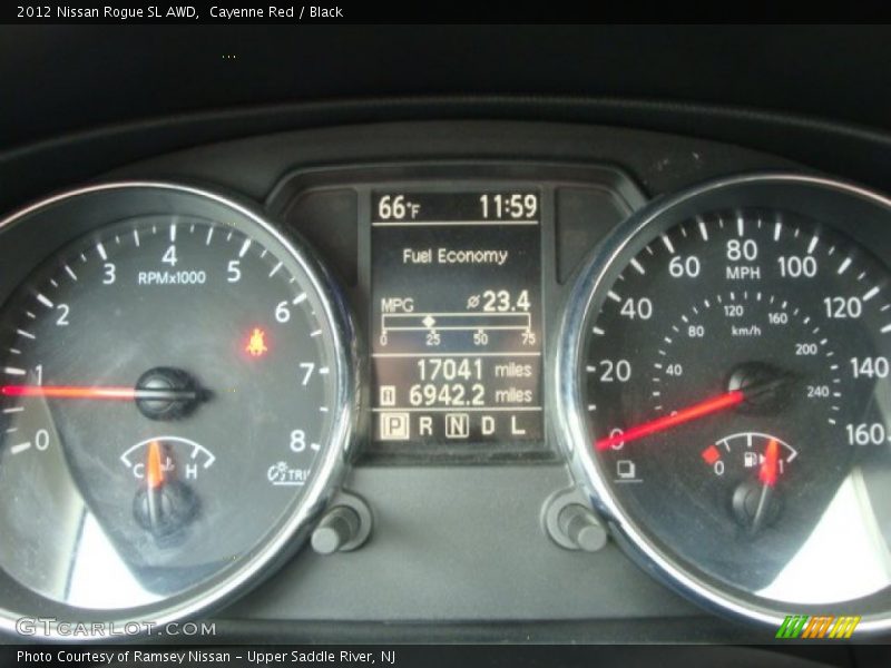 Cayenne Red / Black 2012 Nissan Rogue SL AWD