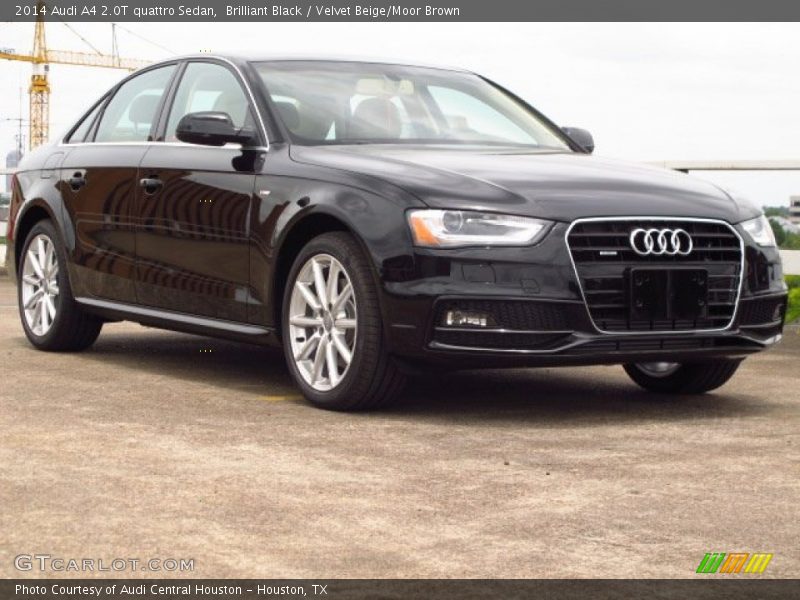 Brilliant Black / Velvet Beige/Moor Brown 2014 Audi A4 2.0T quattro Sedan