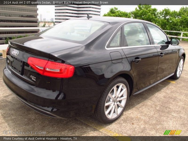 Brilliant Black / Velvet Beige/Moor Brown 2014 Audi A4 2.0T quattro Sedan