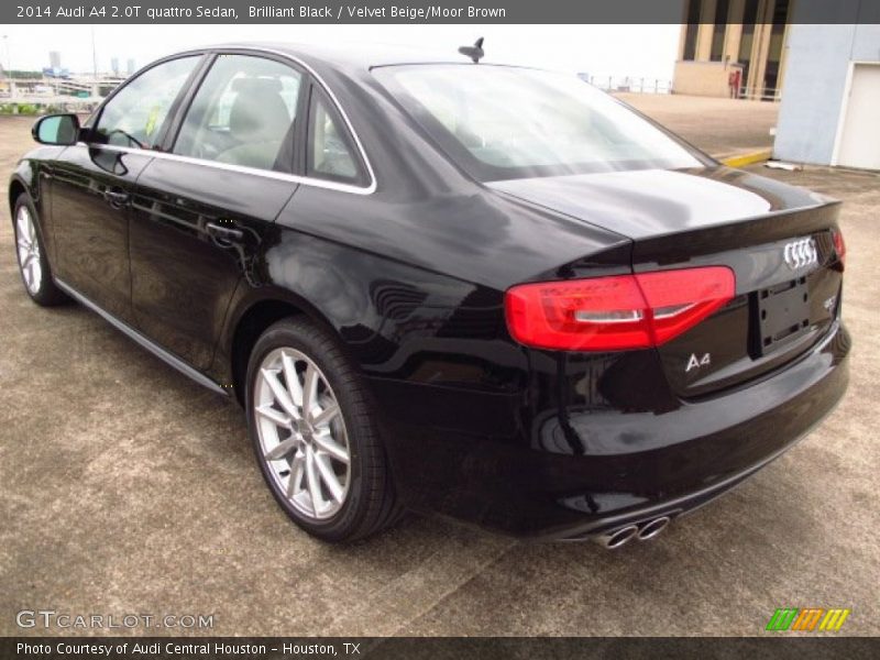 Brilliant Black / Velvet Beige/Moor Brown 2014 Audi A4 2.0T quattro Sedan