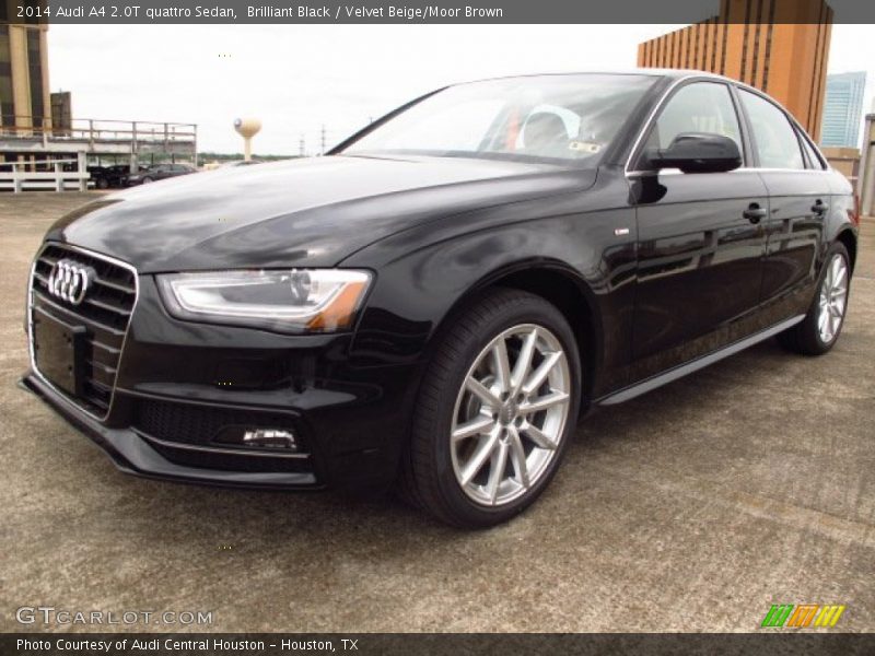 Brilliant Black / Velvet Beige/Moor Brown 2014 Audi A4 2.0T quattro Sedan