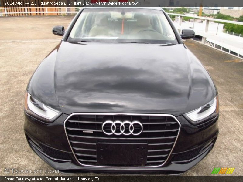 Brilliant Black / Velvet Beige/Moor Brown 2014 Audi A4 2.0T quattro Sedan