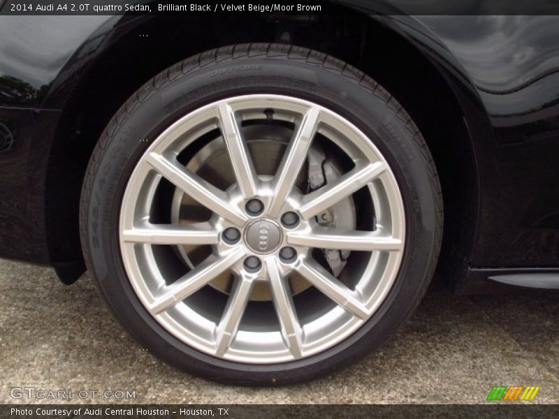 Brilliant Black / Velvet Beige/Moor Brown 2014 Audi A4 2.0T quattro Sedan
