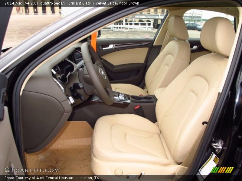 Brilliant Black / Velvet Beige/Moor Brown 2014 Audi A4 2.0T quattro Sedan