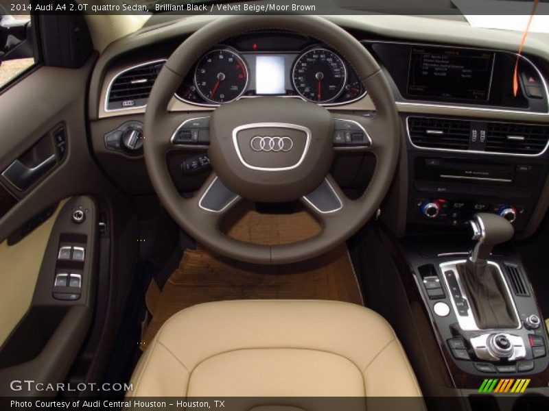 Brilliant Black / Velvet Beige/Moor Brown 2014 Audi A4 2.0T quattro Sedan