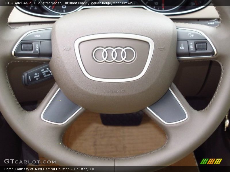 Brilliant Black / Velvet Beige/Moor Brown 2014 Audi A4 2.0T quattro Sedan