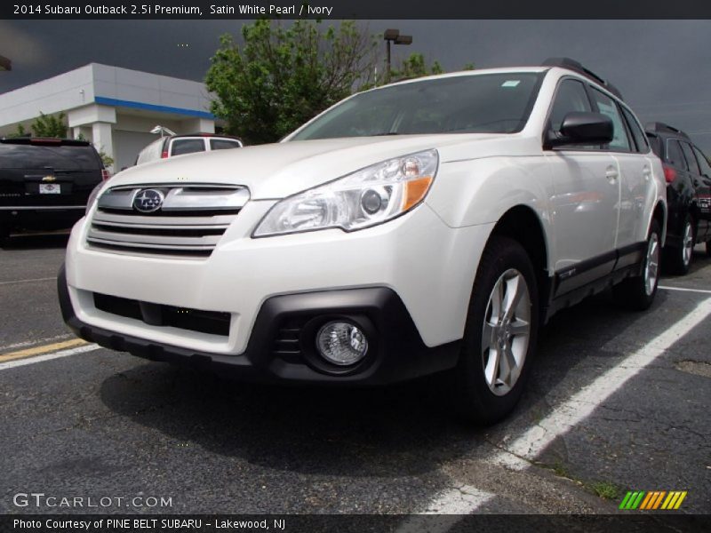 Satin White Pearl / Ivory 2014 Subaru Outback 2.5i Premium