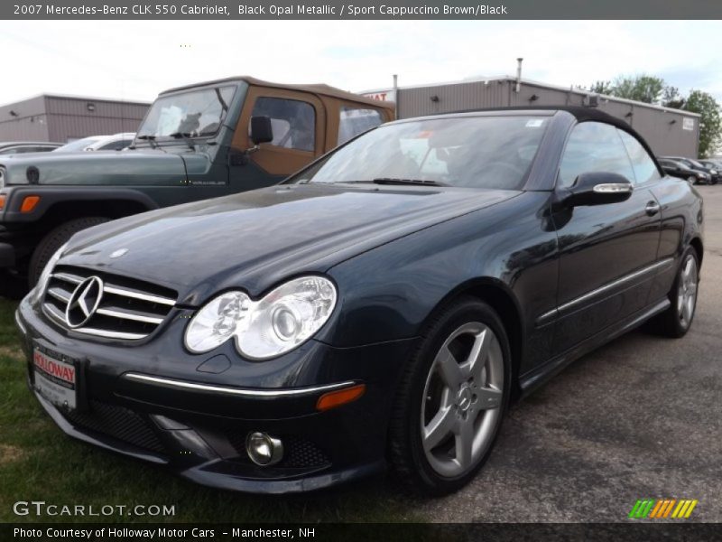 Black Opal Metallic / Sport Cappuccino Brown/Black 2007 Mercedes-Benz CLK 550 Cabriolet