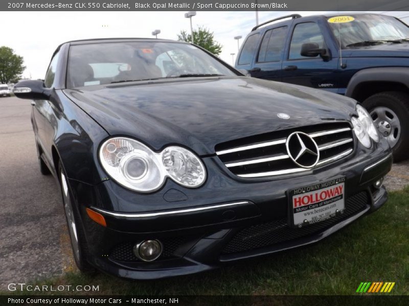Black Opal Metallic / Sport Cappuccino Brown/Black 2007 Mercedes-Benz CLK 550 Cabriolet
