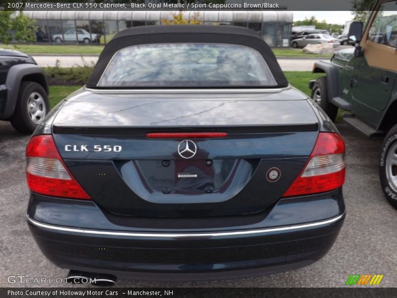 Black Opal Metallic / Sport Cappuccino Brown/Black 2007 Mercedes-Benz CLK 550 Cabriolet