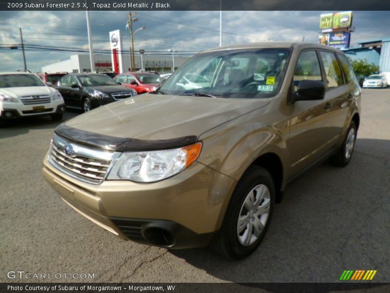 Topaz Gold Metallic / Black 2009 Subaru Forester 2.5 X