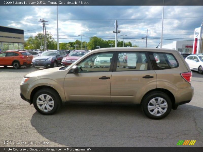Topaz Gold Metallic / Black 2009 Subaru Forester 2.5 X