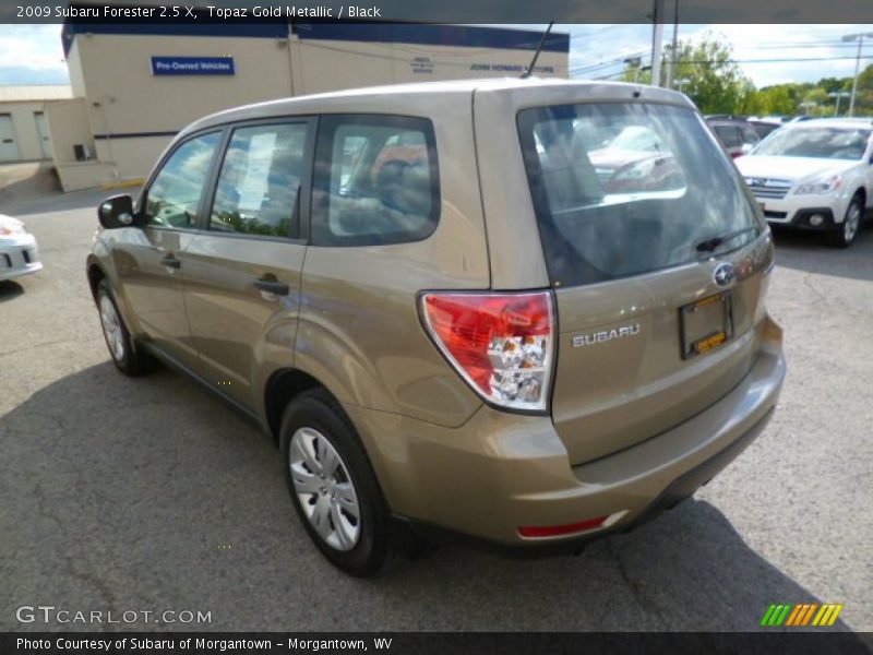Topaz Gold Metallic / Black 2009 Subaru Forester 2.5 X