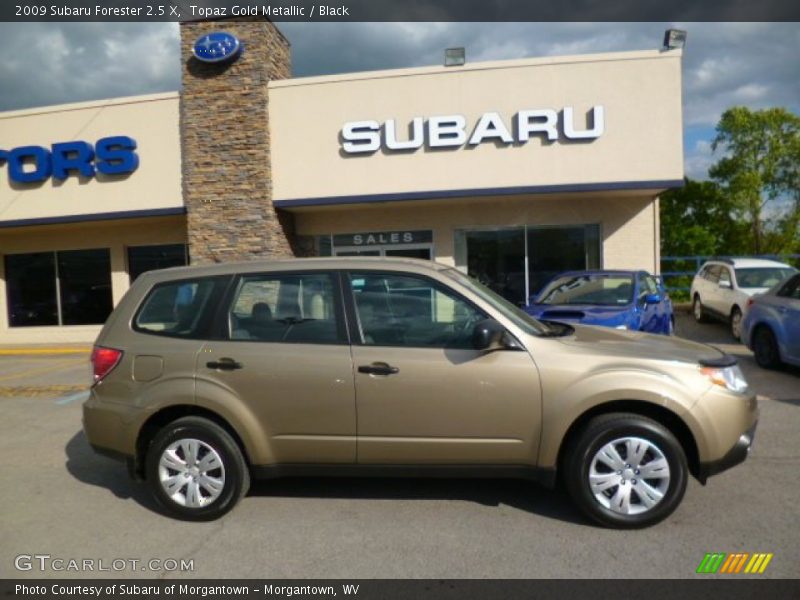 Topaz Gold Metallic / Black 2009 Subaru Forester 2.5 X