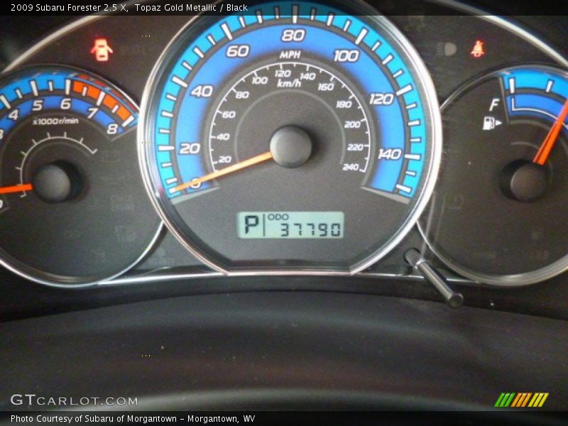 Topaz Gold Metallic / Black 2009 Subaru Forester 2.5 X