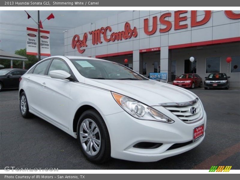 Shimmering White / Camel 2013 Hyundai Sonata GLS