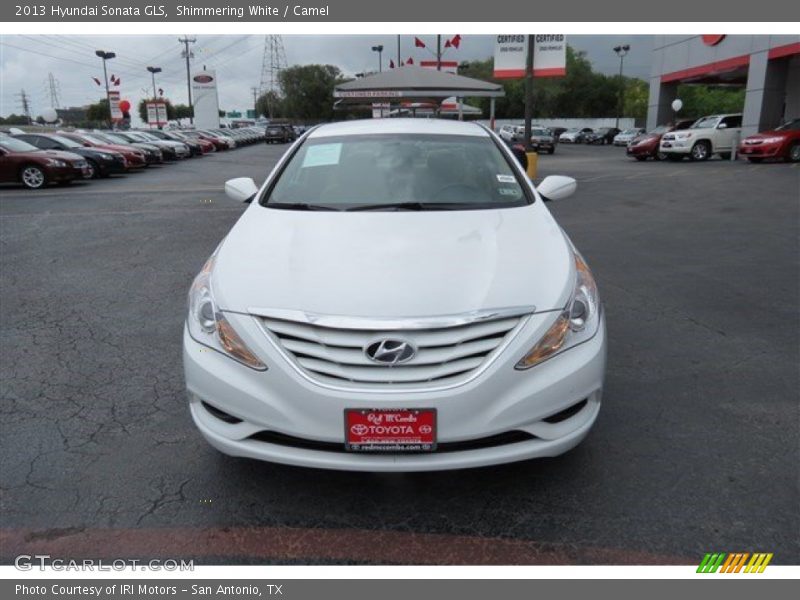 Shimmering White / Camel 2013 Hyundai Sonata GLS