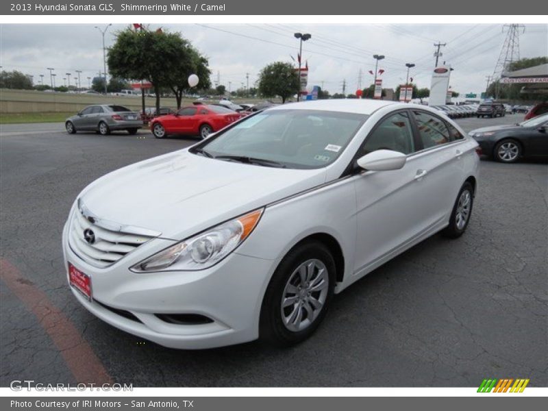 Shimmering White / Camel 2013 Hyundai Sonata GLS
