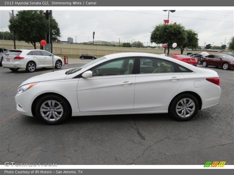 Shimmering White / Camel 2013 Hyundai Sonata GLS