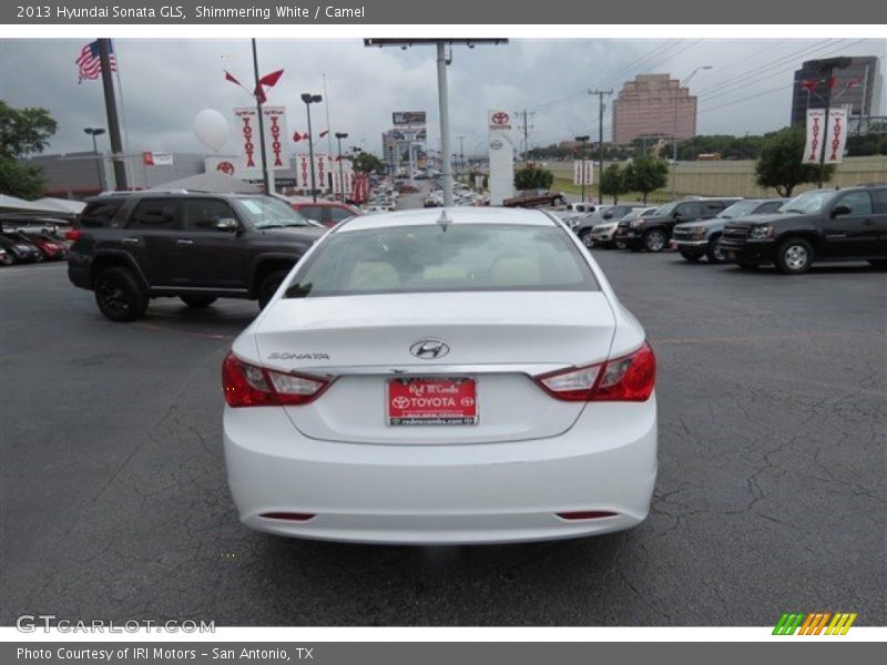 Shimmering White / Camel 2013 Hyundai Sonata GLS