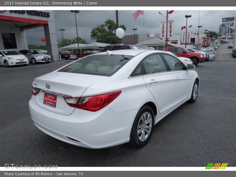Shimmering White / Camel 2013 Hyundai Sonata GLS