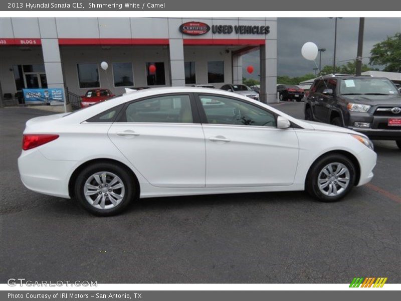 Shimmering White / Camel 2013 Hyundai Sonata GLS