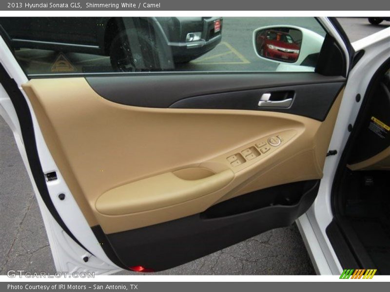 Shimmering White / Camel 2013 Hyundai Sonata GLS