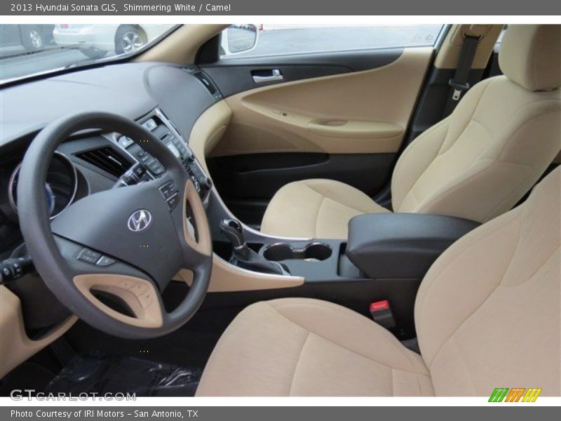 Shimmering White / Camel 2013 Hyundai Sonata GLS