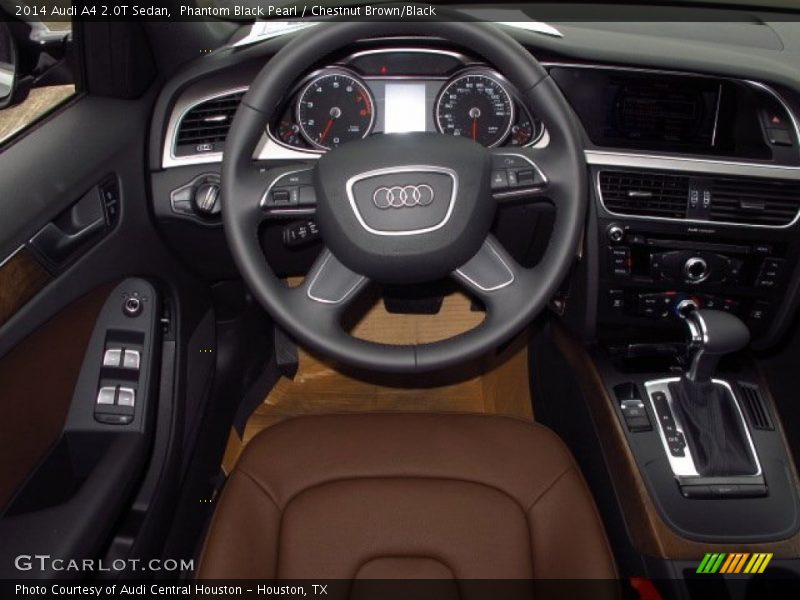 Phantom Black Pearl / Chestnut Brown/Black 2014 Audi A4 2.0T Sedan
