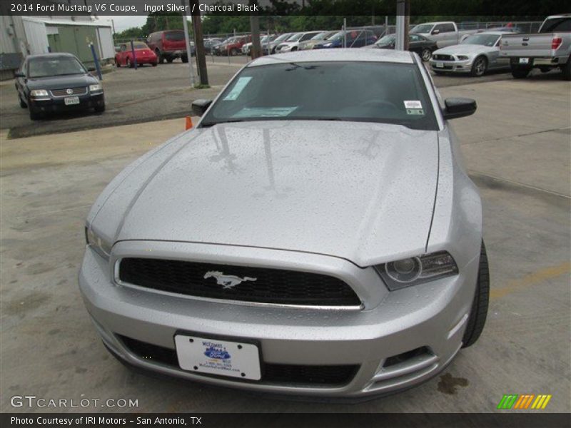 Ingot Silver / Charcoal Black 2014 Ford Mustang V6 Coupe