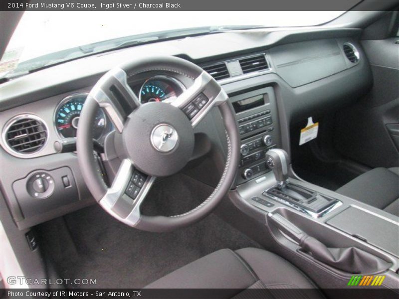 Ingot Silver / Charcoal Black 2014 Ford Mustang V6 Coupe
