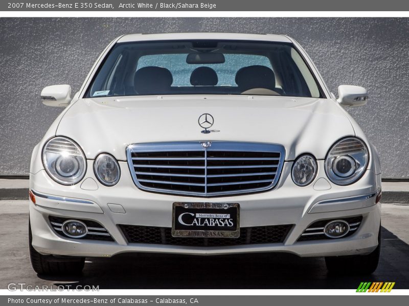 Arctic White / Black/Sahara Beige 2007 Mercedes-Benz E 350 Sedan