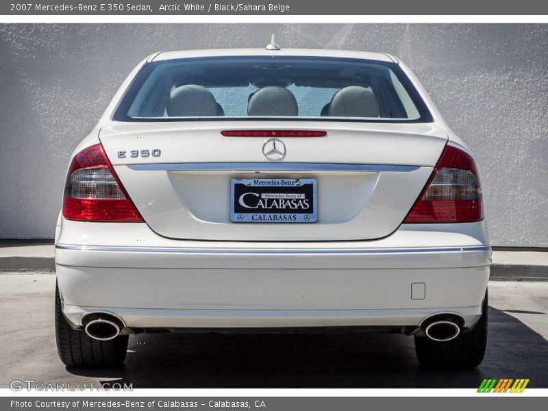 Arctic White / Black/Sahara Beige 2007 Mercedes-Benz E 350 Sedan