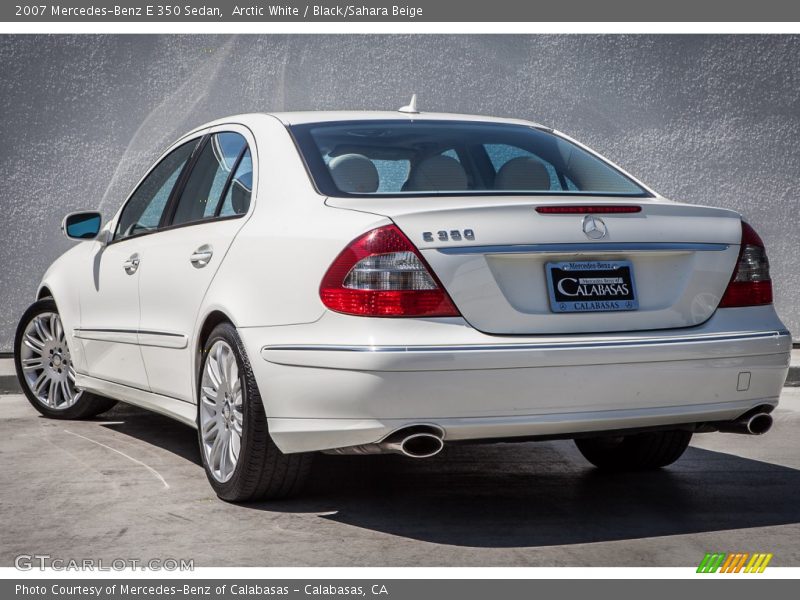 Arctic White / Black/Sahara Beige 2007 Mercedes-Benz E 350 Sedan