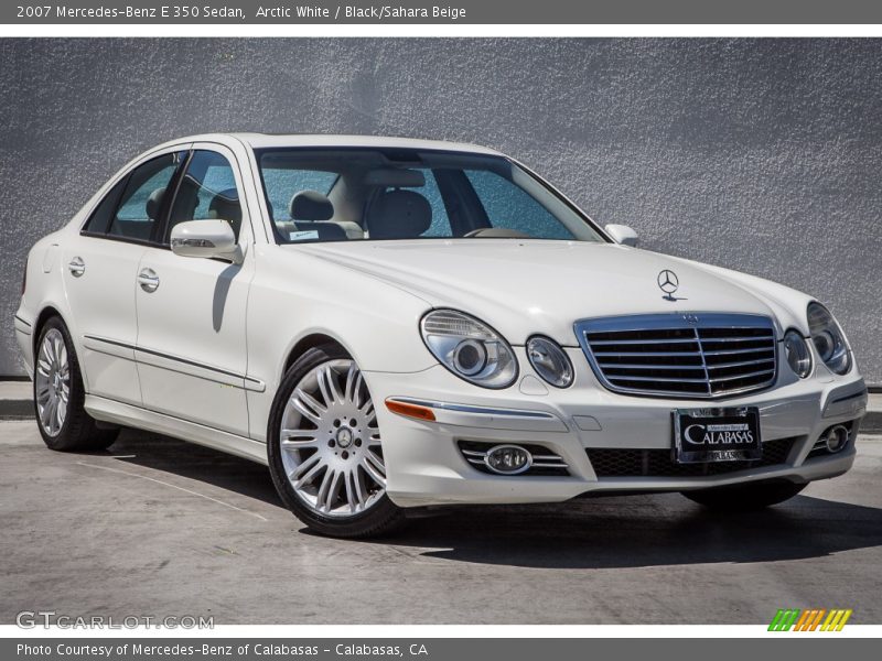 Arctic White / Black/Sahara Beige 2007 Mercedes-Benz E 350 Sedan