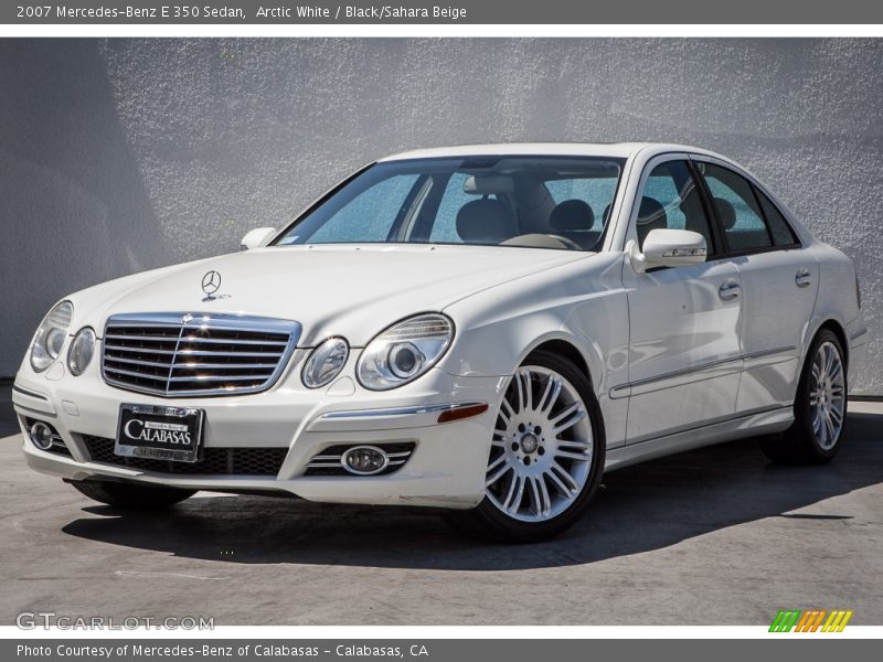 Arctic White / Black/Sahara Beige 2007 Mercedes-Benz E 350 Sedan